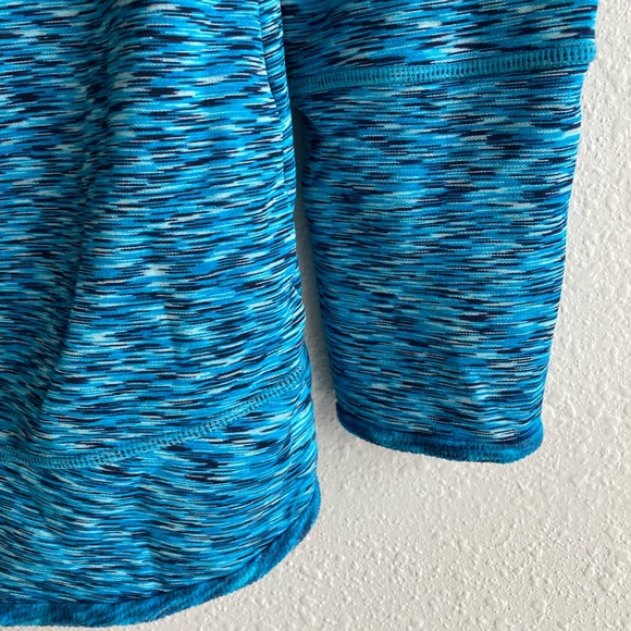 Athleta Tranquillity Space dye Cowl Neck Athletic Thumb Hole Pullover Sweater - Picture 8 of 9